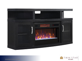 Twin Star Cantilever Black Fireplace