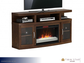 Twin Star Cantilever Antique Cherry Fireplace