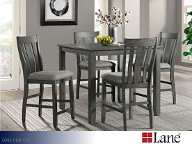 Lane Hawthorne Grey Pub Dining Set (5 Piece Set)