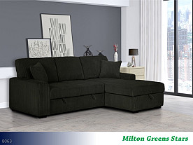 Milton Greens Stars  Black With Storage Sleeper Sofa