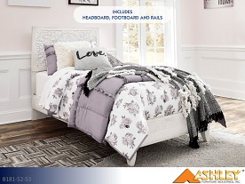 $17 Pays up to April 1* For This Ashley Paxberry Whitewash Bed (Twin)