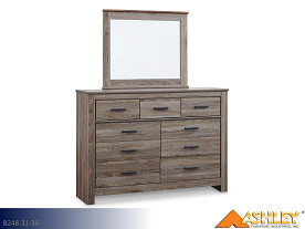 Ashley Zelen Warm Gray Dresser & Mirror (2 Piece Set)