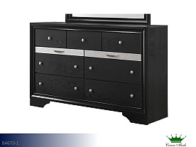 Crown Mark Regata Black Dresser