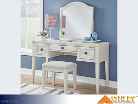 Ashley Robbinsdale Vanity - with Stool (Antique White)