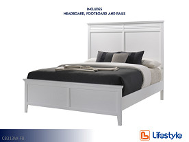 Lifestyle Cottage Bay White Bed (Full)