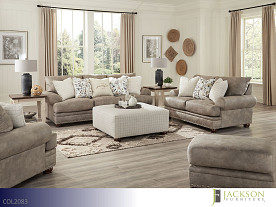 $17 Pays up to April 1* For This Jackson Briarcliff Pebble Sofa and Loveseat (2 Piece Set)