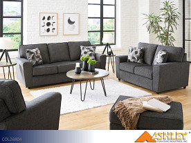 Ashley Cascilla Slate Sofa and Loveseat (2 Piece Set)