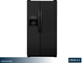 Crosley Ice & Water In Door Side by Side Refrigerator - 23 Cu Ft (Black)