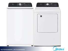 Midea Large Capacity Washer Dryer Set - W: 4.4cf | D: 7.0cf (White)