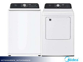 Midea Large Capacity Washer Dryer Set - W: 4.5cf | D: 7.0cf (White)