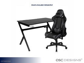 OSC Designs Gaming Gaming Desk (Black)