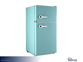 Wanai Dorm Size Mini Fridge Compact Refrigerator - 3.2 Ct Ft (Retro Blue)