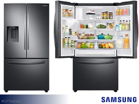 Samsung Ice and Water French Door Refrigerator - 27.0 Cu Ft (Black Stainless)