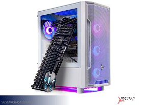 Skytech Gaming Archangel 4.5 Gaming Desktop Computer - 6-Core 16GB DDR4 (White)