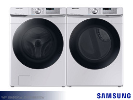 Samsung Front Load Front Load Washer Dryer Set - W: 4.5cf | D: 7.5cf (White)