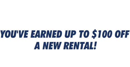 Nice try! We know you can do better, but you still won a great offer in your email inbox! You've earned up to $100 off a new rental! Play again to see if you can score higher, or start shopping now!