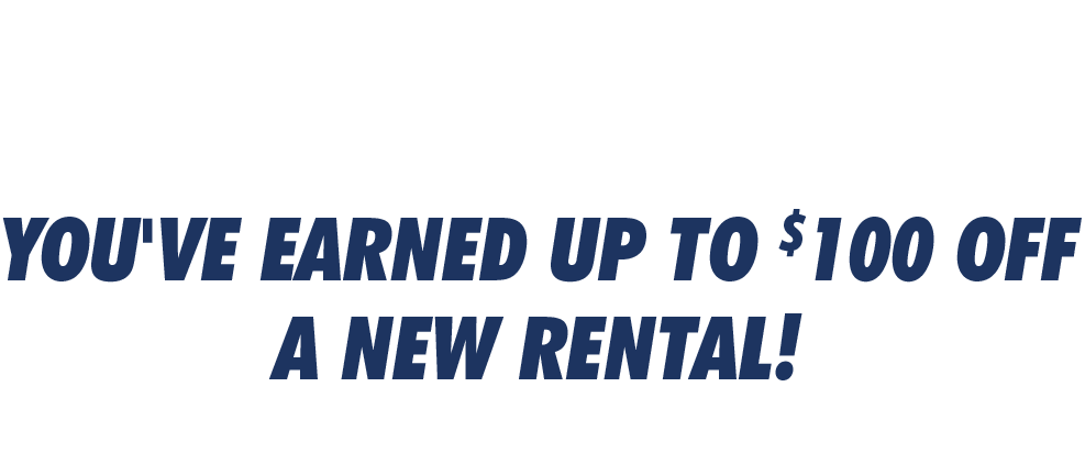 Nice shooting! You just scored this amazing offer! You've earned up to $100 off a new rental! Check your email for your coupon!